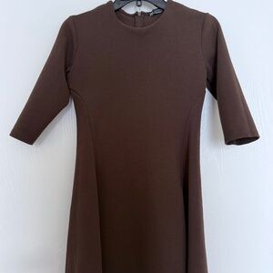 Zara Stretchy Dress M Brown
